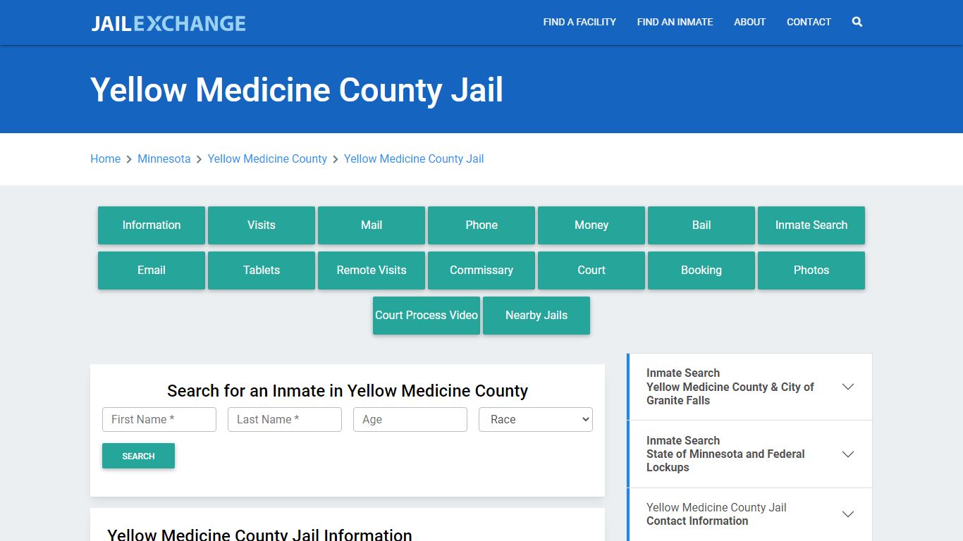 Yellow Medicine County Jail Roster Lookup, MN, Inmate Search