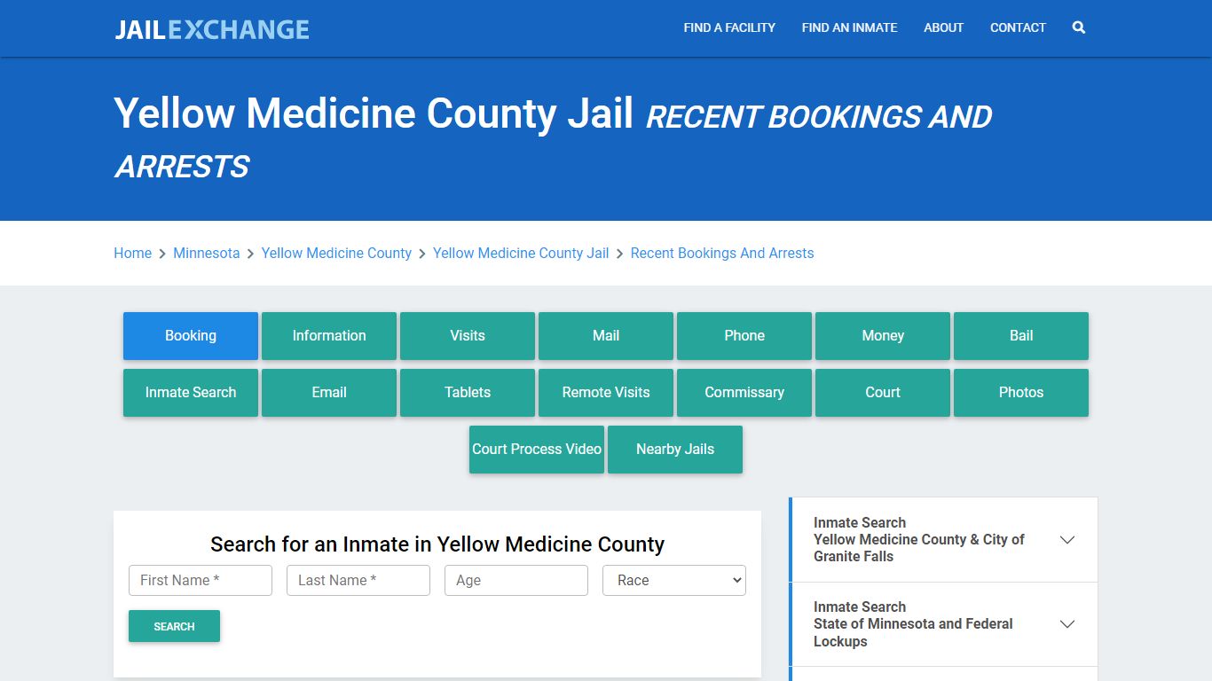 Yellow Medicine County Jail Recent Bookings And Arrests