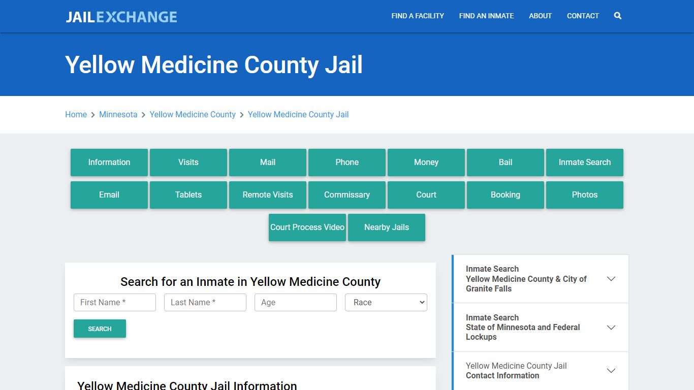 Yellow Medicine County Jail Roster Lookup, MN, Inmate Search